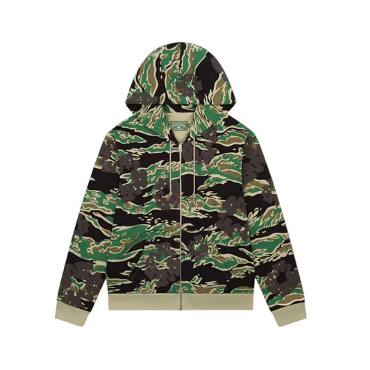 Denim Tears The Cotton Wreath Zip Sweatshirt Green Camo [USED] - L (Used)