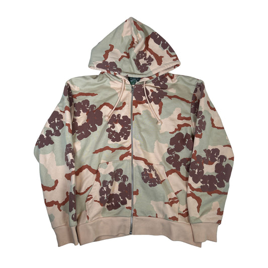 Denim Tears The Cotton Wreath Zip Sweatshirt Tan Camo [USED] - S (Used)
