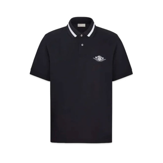Dior x Jordan Embroidered Logo Polo Dark Blue [USED] - L (Used)