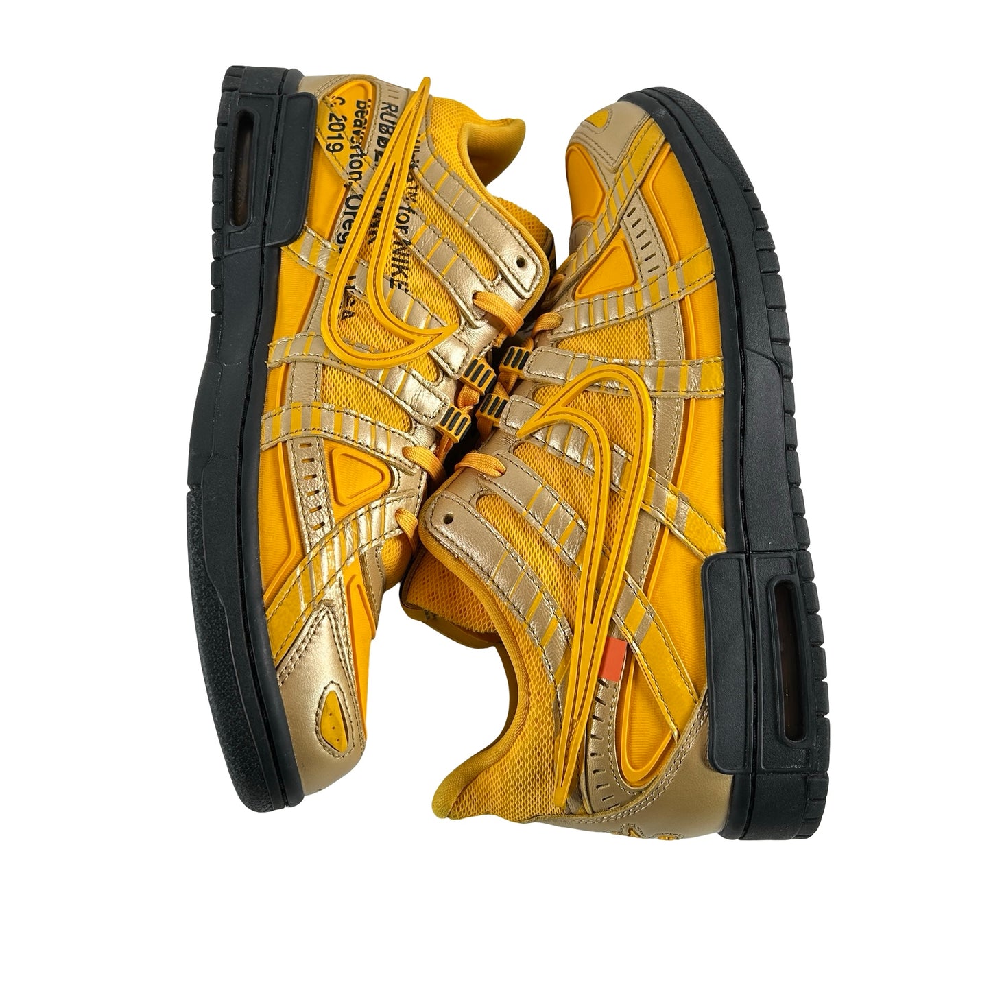 CU6015 700 Nike Air Rubber Dunk Off-White University Gold [USED] - 12 M (Used)