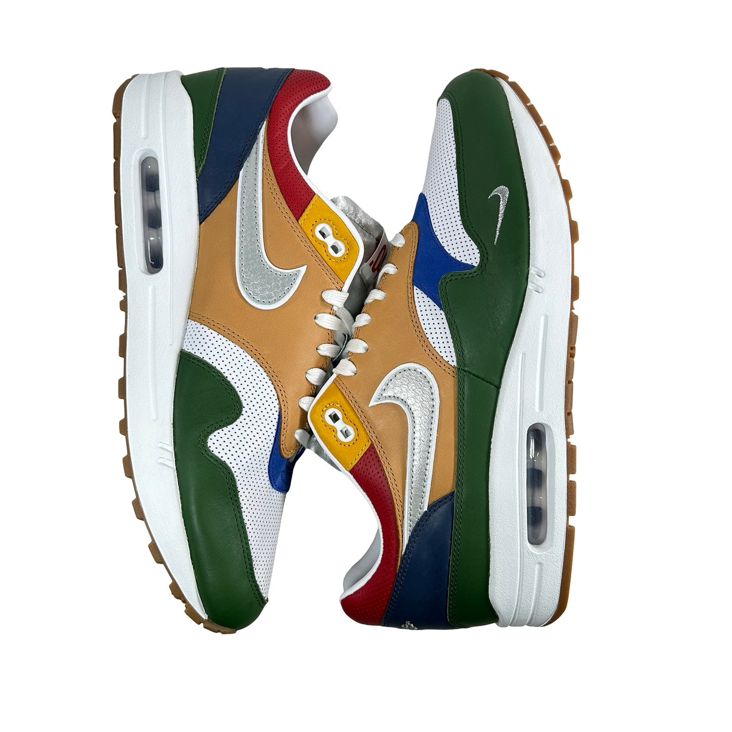 II6235 100 Nike Air Max 1 Premium Goods White Forest Green [USED] - 12 M (VNDS)