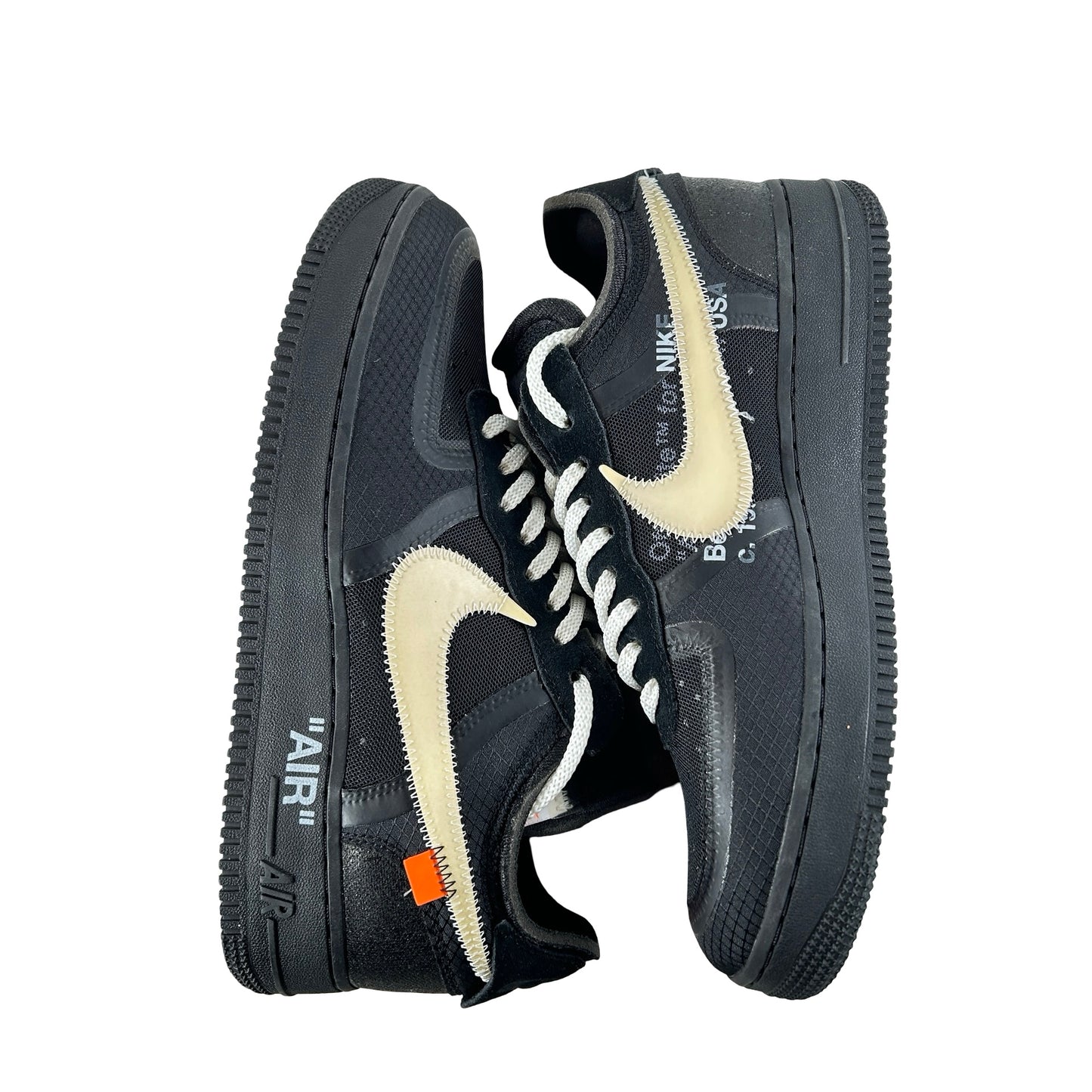AO4606 001 Nike Air Force 1 Low Off-White Black White - 8.5 M (Swooshes Slightly Yellowing) (Damaged Box)