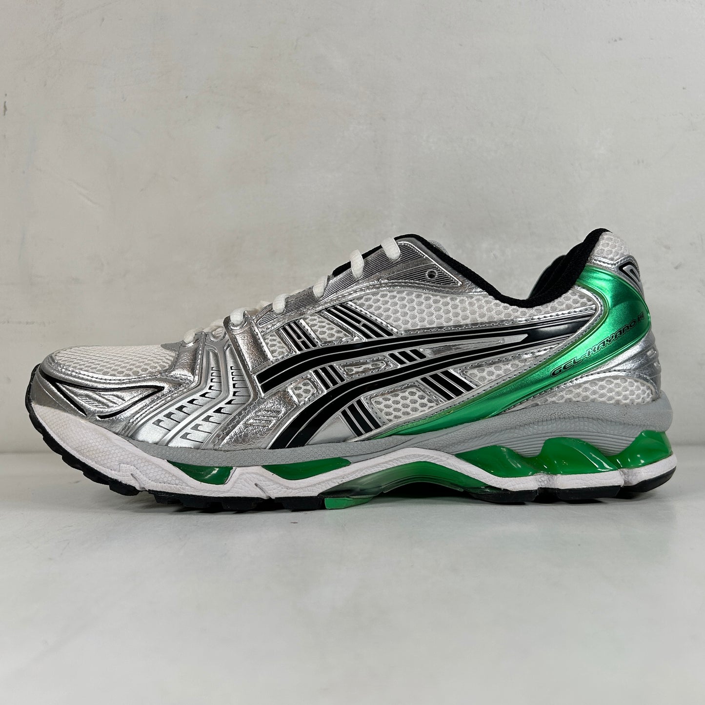 1201A019 110 ASICS Gel-Kayano 14 White Malachite Green [USED] - 10 M (Used2)