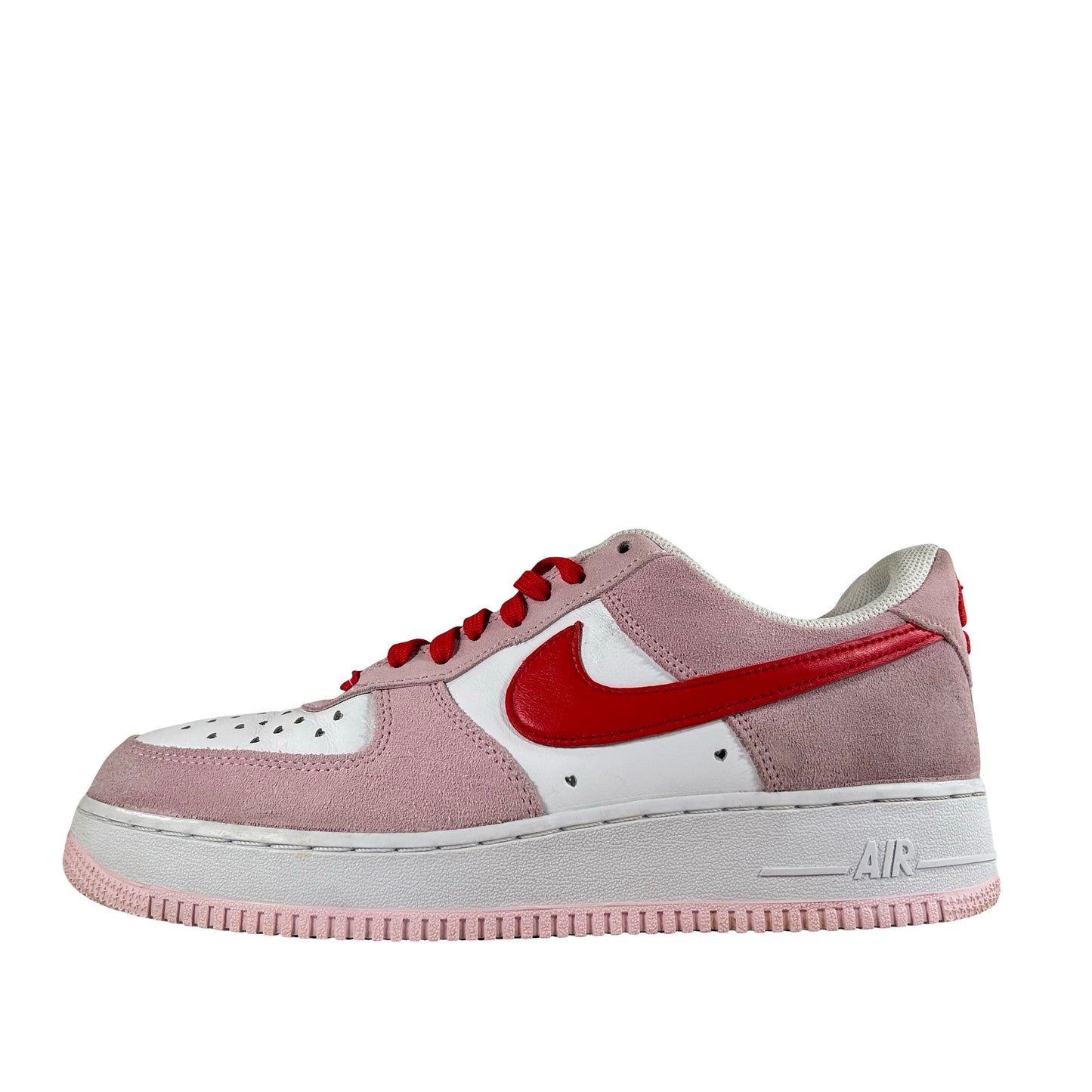 DD3384 600 Nike Air Force 1 Low '07 QS Valentine's Day Love Letter [USED] - 10 M (Used) (No Box)