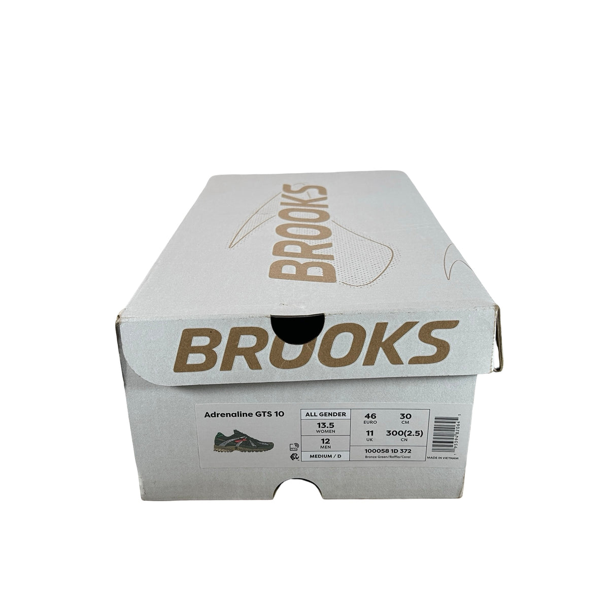 100058 1D 372 Brooks Adrenaline GTS 10 Forest Green Red