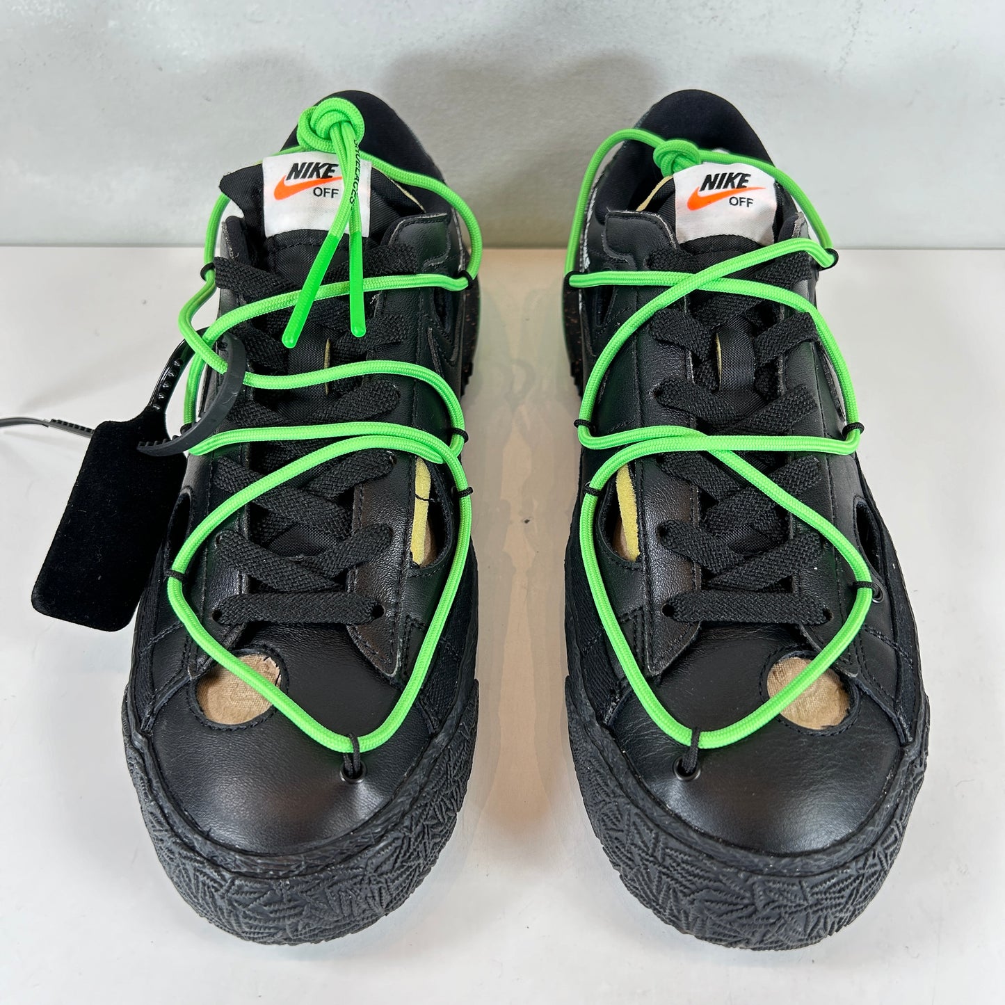 DH7863 001 Nike Blazer Low Off-White Black Electro Green [USED] - 9.5 (VNDS)