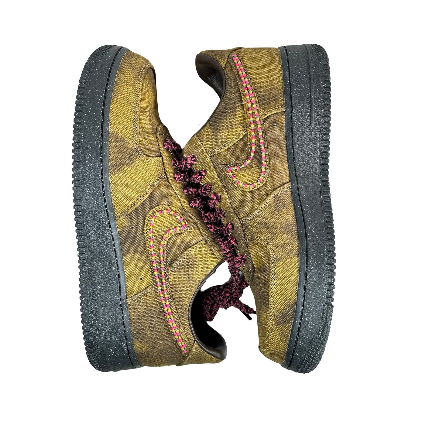 IO4474 300 Nike Air Force 1 Low '07 QS Boucle Desert Moss Fierce Pink [USED] - 9 M (VNDS)