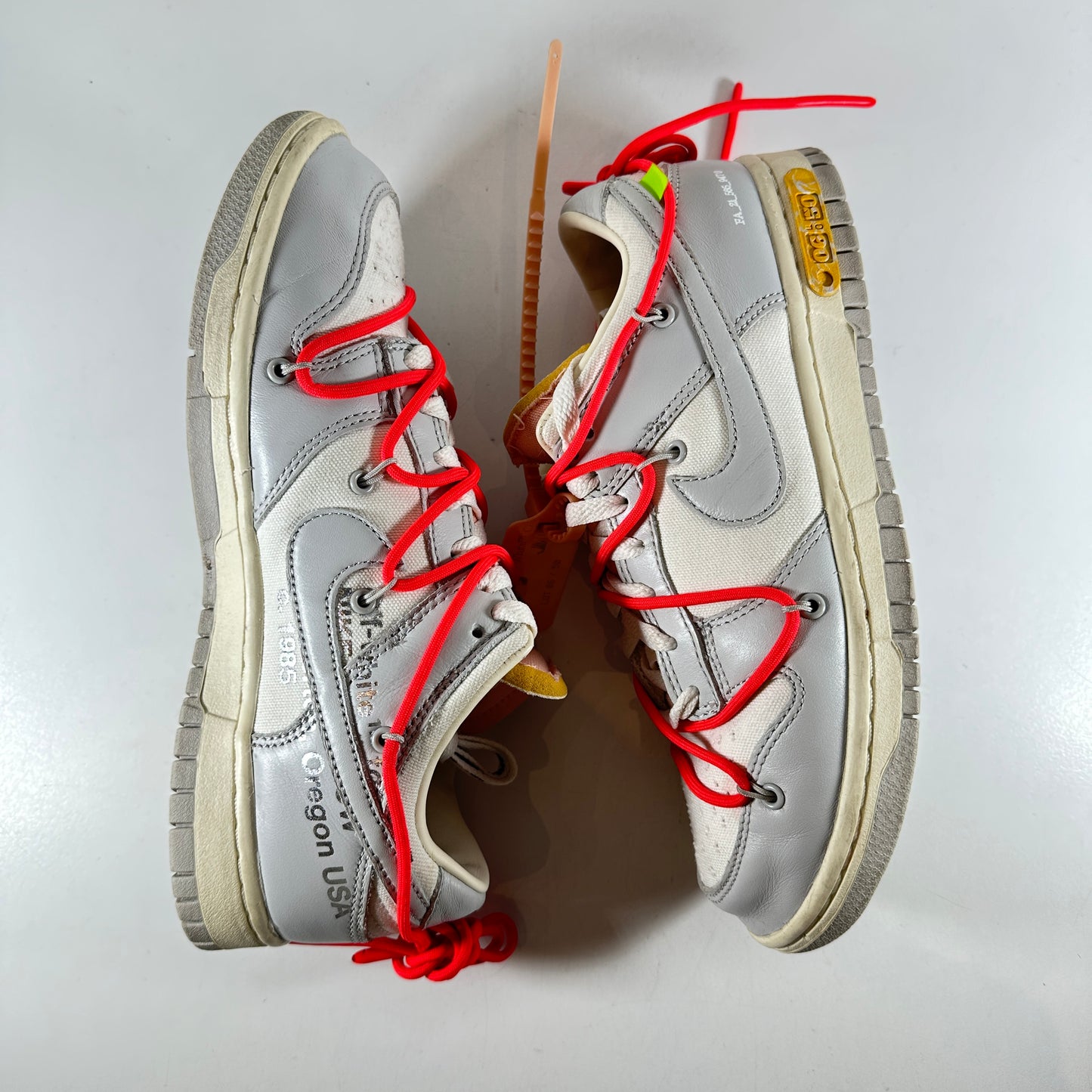 DM1602 110 Nike Dunk Low Off-White Lot 6 [USED] - 8 M (Used)