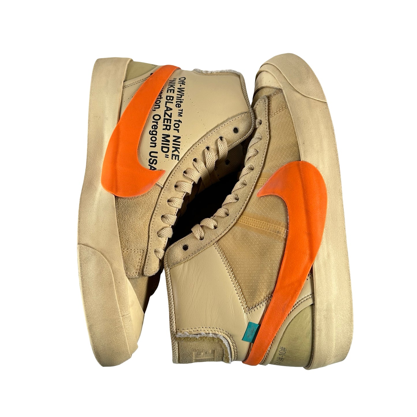AA3832 700 Nike Blazer Off-White Orange [USED] - 9.5 M (Used) (No Box)