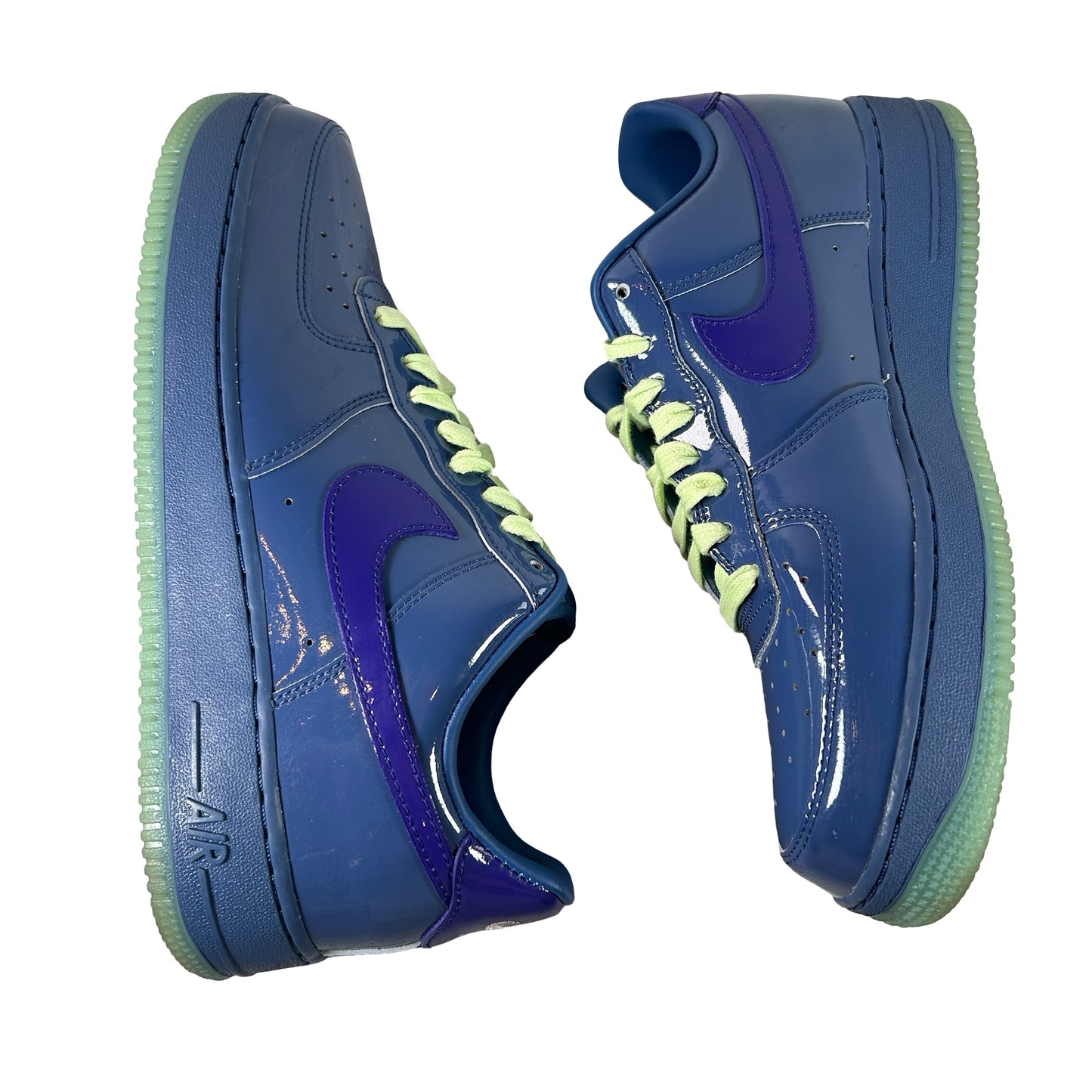 IO4489 400 Nike Air Force 1 Low Patent Leather Mystic Navy Grape Ice [USED] - 9.5 M (Used)