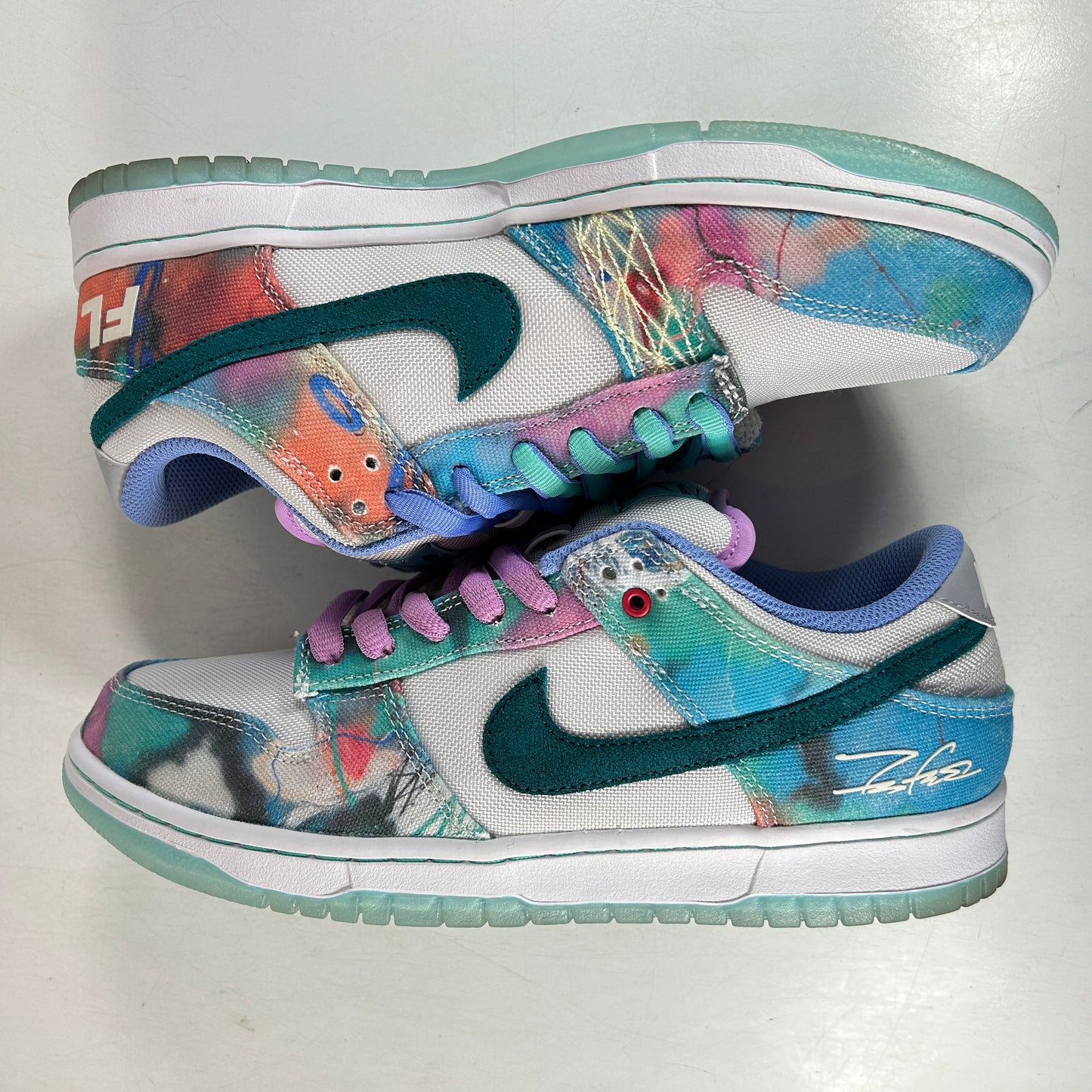 HF6061 400 Nike SB Dunk Low Futura Laboratories Bleached Aqua [USED] - 9 M (Used2)