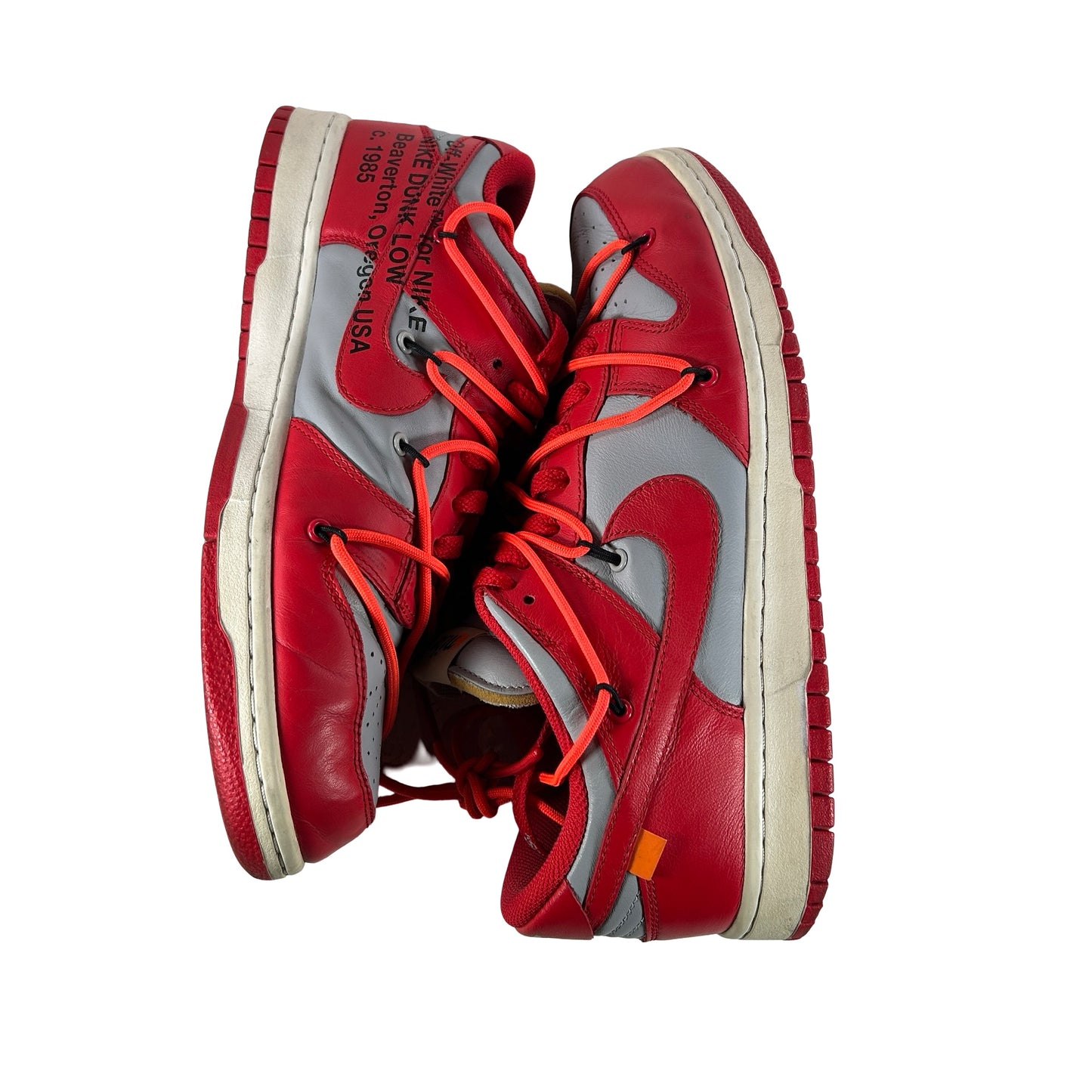 CT0856 600 Nike Dunk Low Off-White University Red [USED] - 10.5 M (Used)