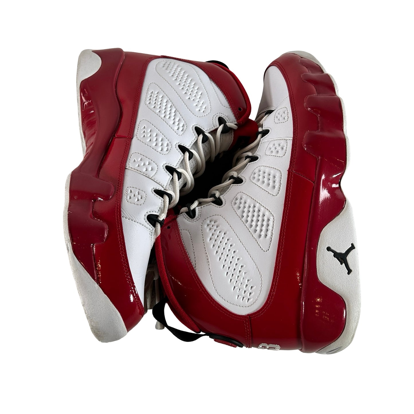 302370 160 Jordan 9 Retro White Gym Red [USED] - 12 M (Used) (No Insoles)