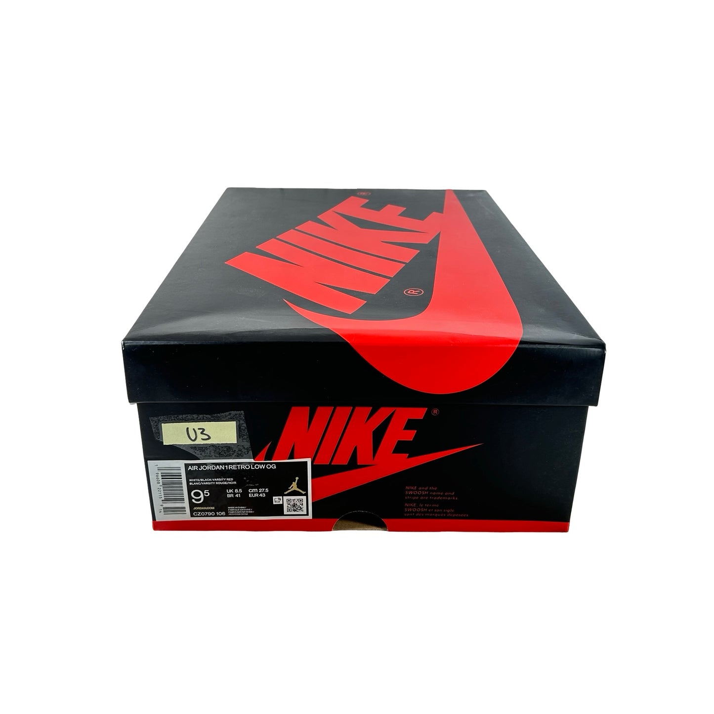 CZ0790 106  Jordan 1 Retro Low OG Black Toe (2023) [USED] - 9.5 M (Used3)