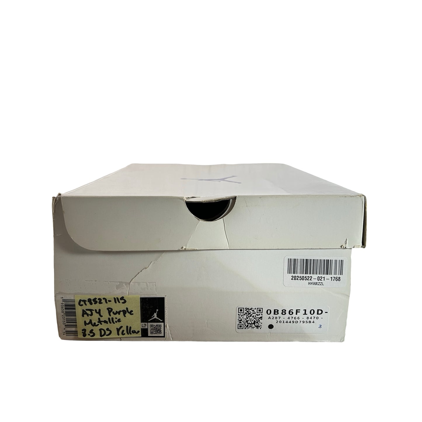 CT8527 115 Jordan 4 Retro Metallic Purple [CONDITIONAL] - 8.5 M (Yellowing)