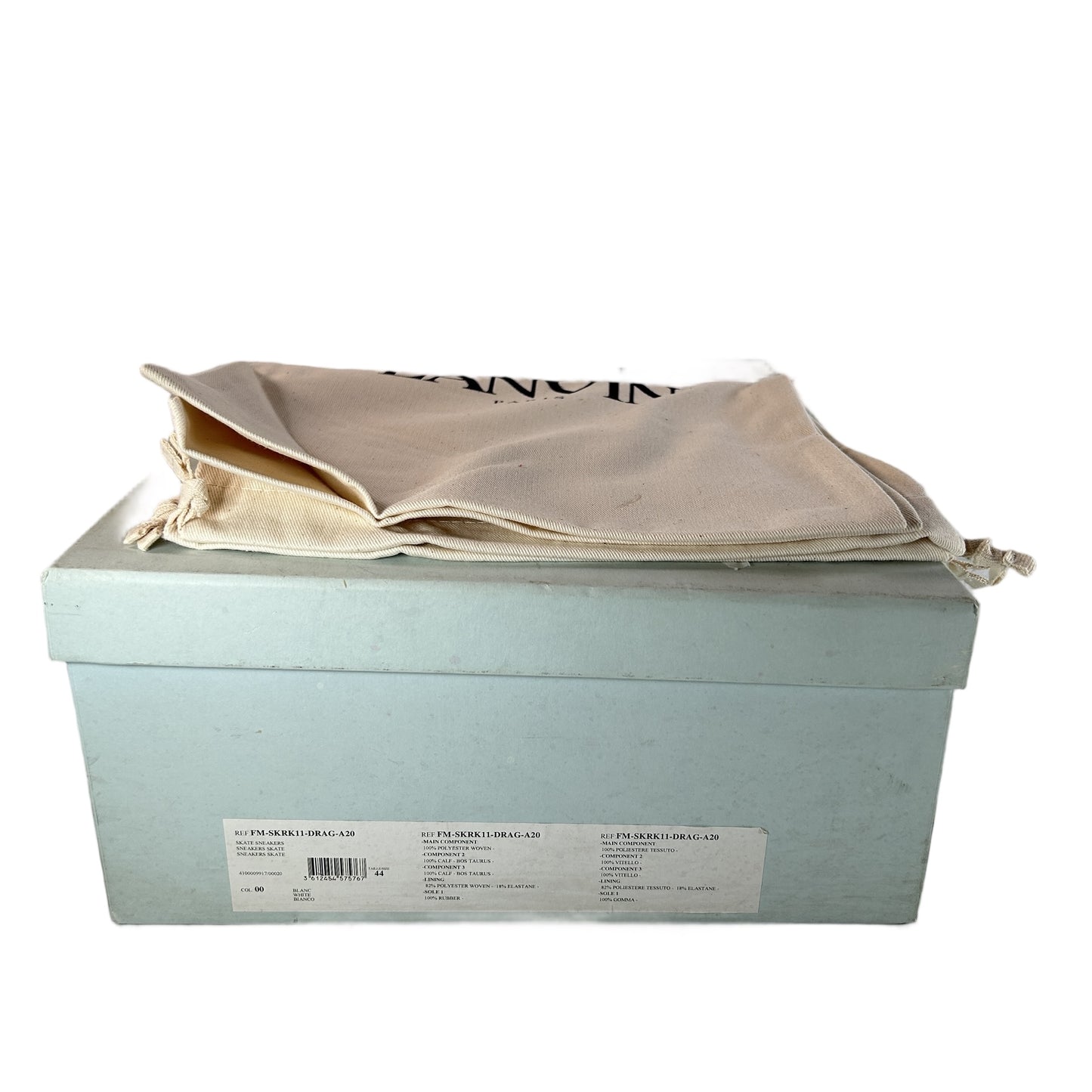 FM SKRK11 DRAG A200 Lanvin Leather Curb White Ivory [USED] - 44 EU (US 11 M) (Used)