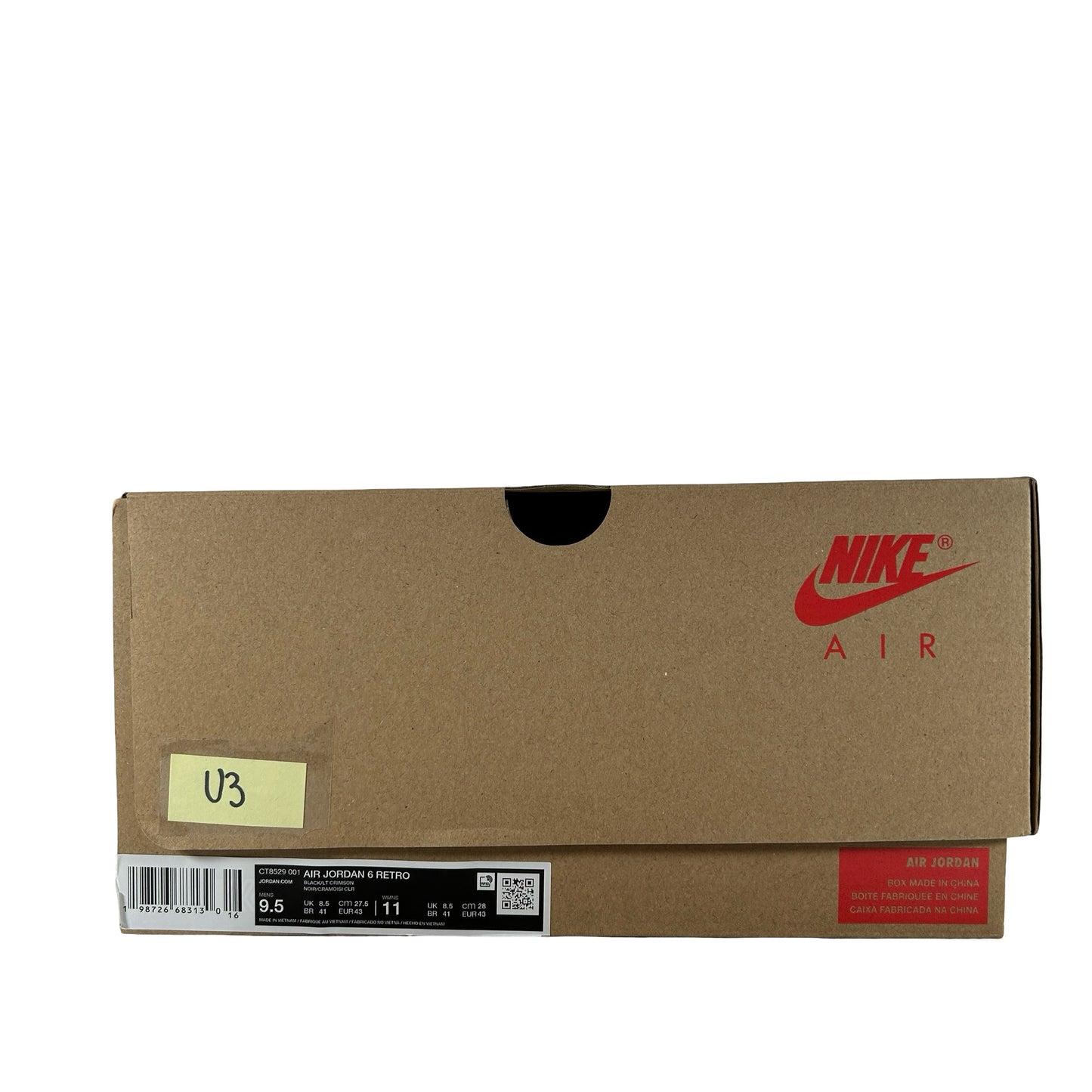 CT8529 001 Air Jordan 6 Retro Reverse Infrared Salesman (2026) [USED] - 9.5 M (Used3)