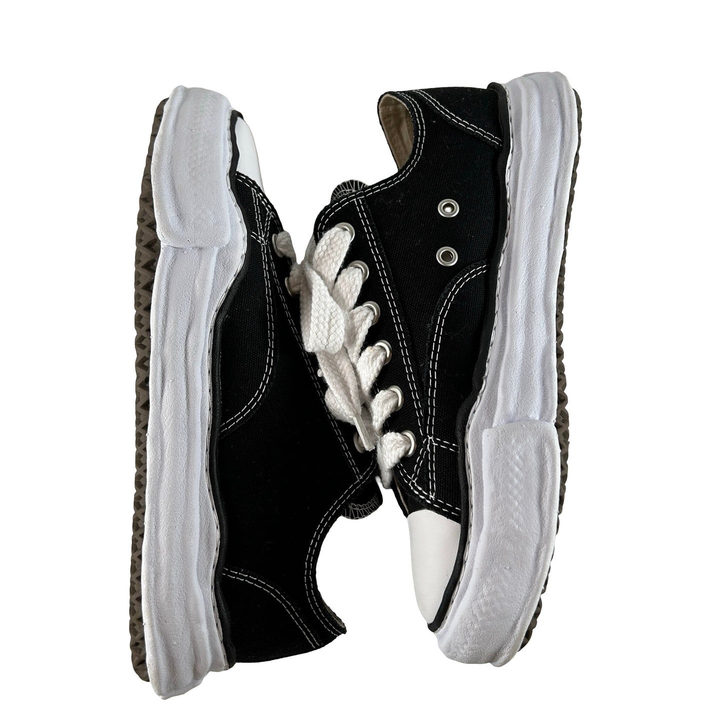 A01FW702 BLK Maison Mihara Yasuhiro Peterson OG Sole Canvas Low Black [USED] - 41 EU (Used)