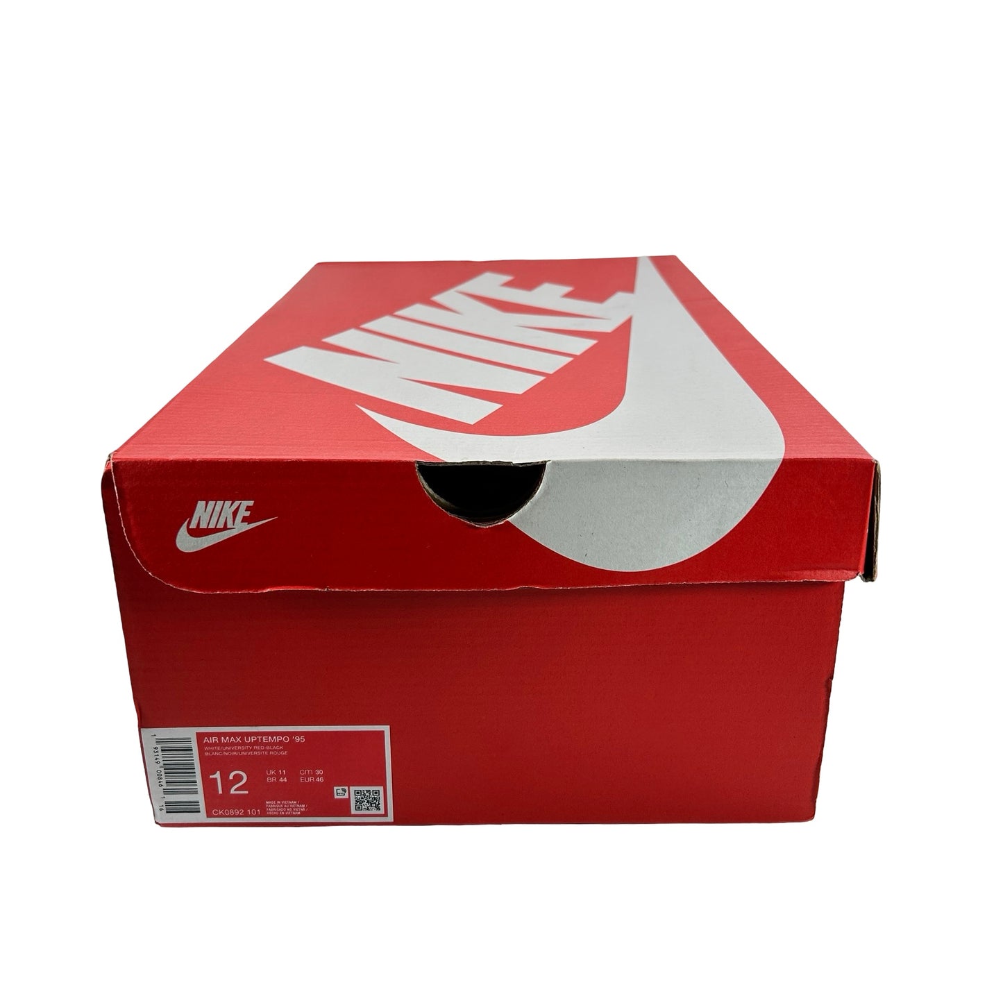 CK0892 101 Nike Air Max Uptempo 95 White Red Black [USED] - 12 M (Used)