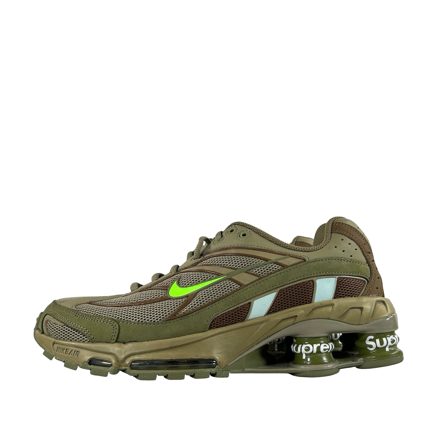 DN1615 200 Nike Shox Ride 2 SP Supreme Olive [USED] - 8.5 M (Used) (No Box)