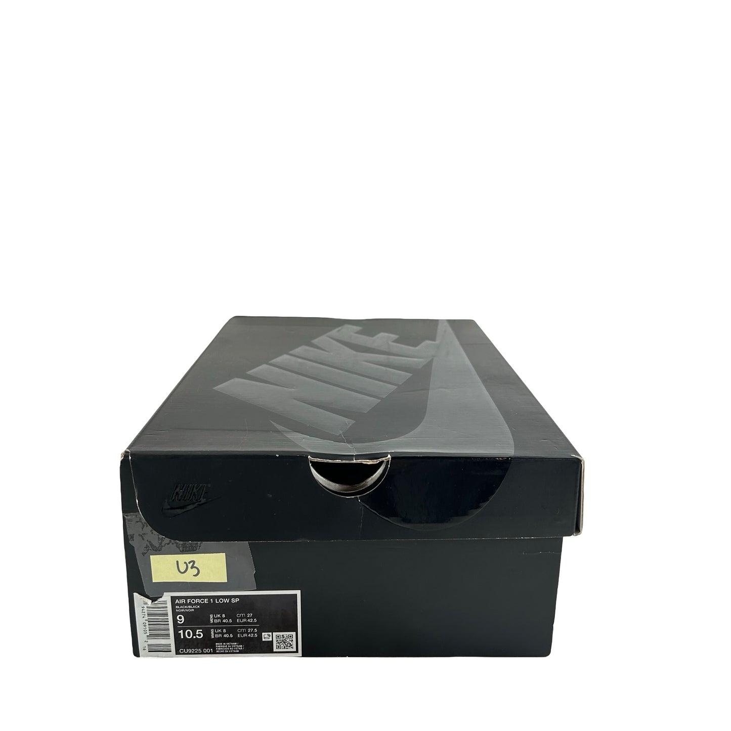 CU9225 001 Air Force 1 Low Supreme Black [USED] - 9 M (Used3)