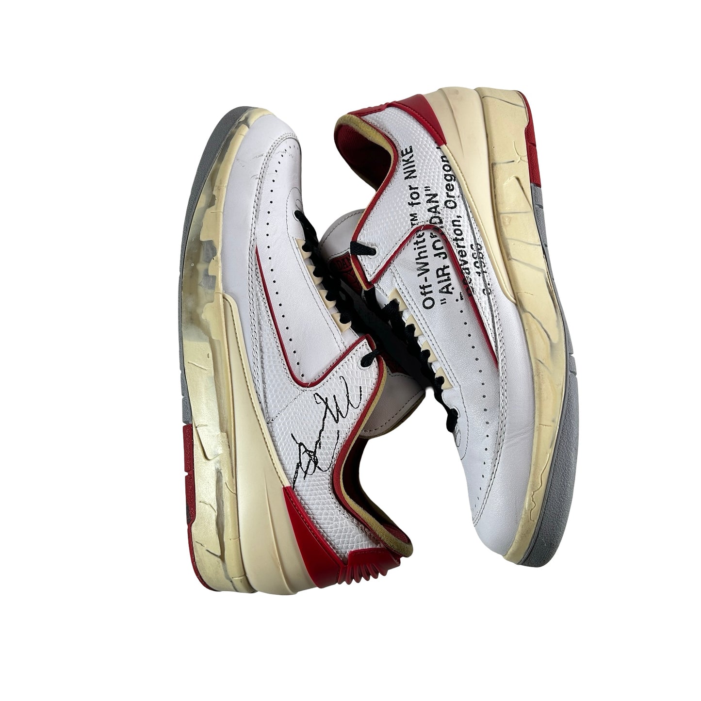 DJ4375 106 Jordan 2 Retro Low SP Off-White White Red [USED] - 12 M (Used) (No Box)