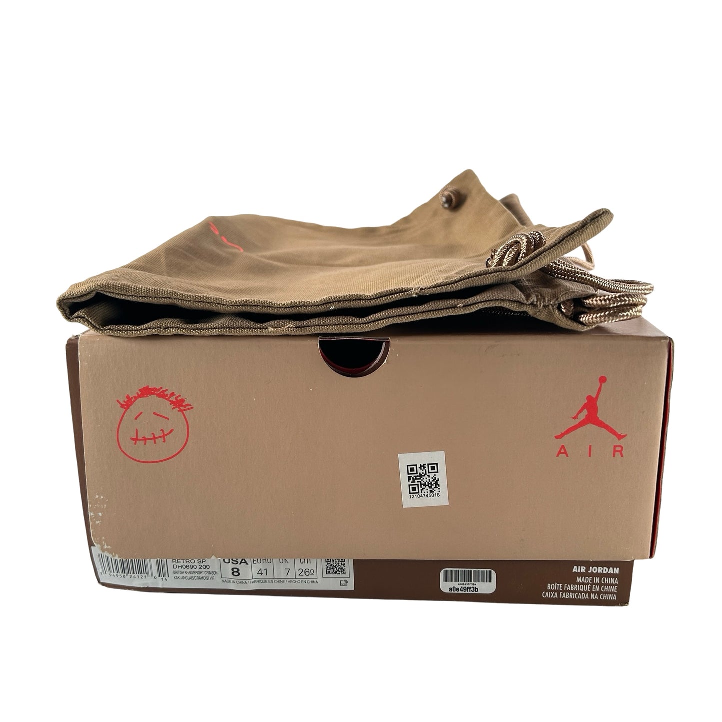 DH0690 200 Jordan 6 Retro Travis Scott British Khaki [USED] - 8 M (Used)
