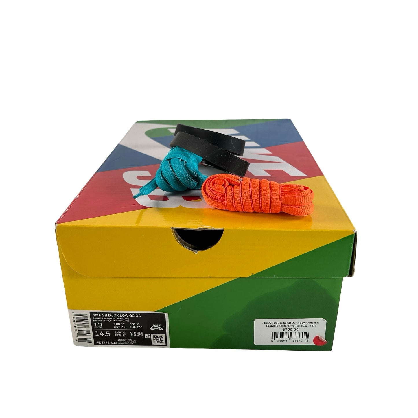 FD8776 800 Nike SB Dunk Low Concepts Orange Lobster [USED] - 13 M (Used)