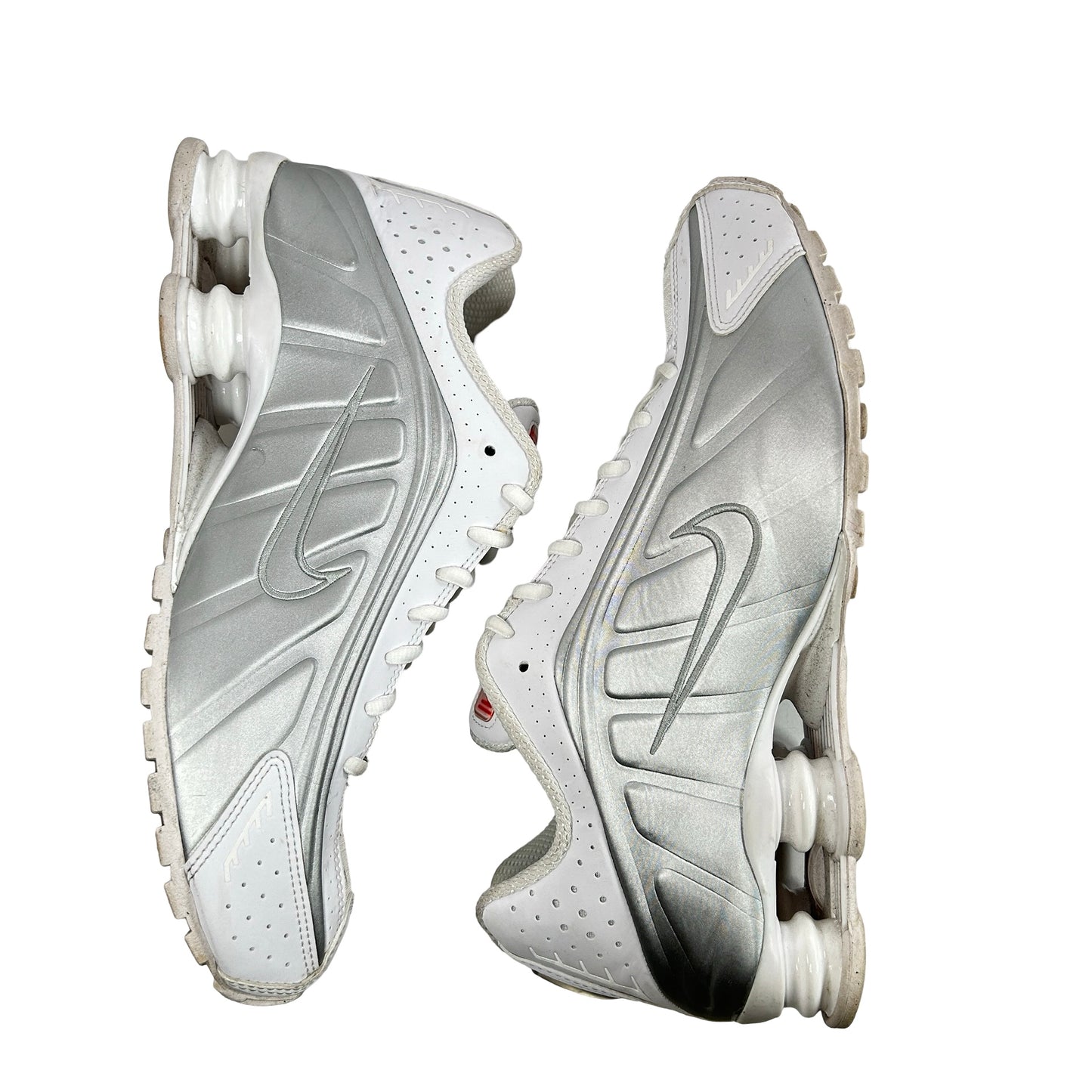 AR3565 101 Nike Shox R4 White Metallic Silver (2019/2024) (W) [Used] - 11 W (Used) (No Box)