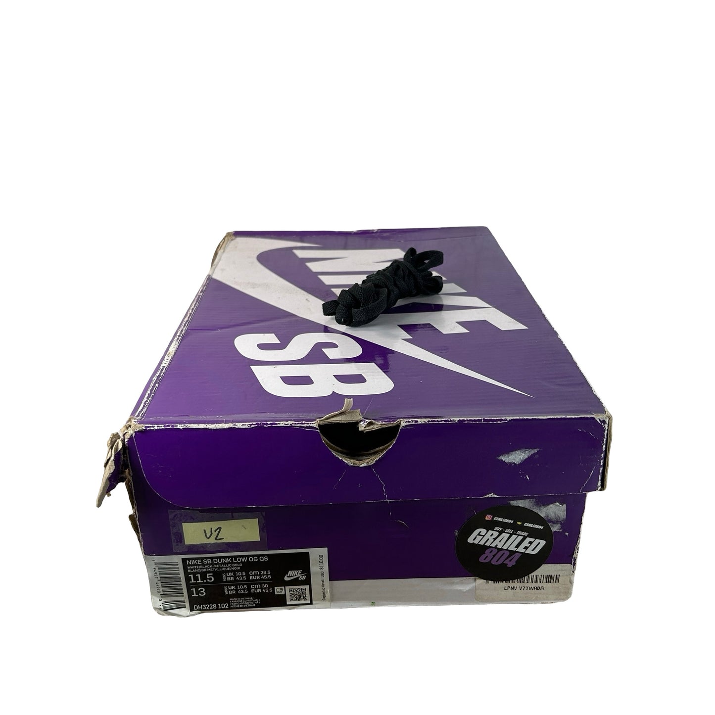 DH3228 102 Dunk SB Low Supreme Black [USED] - 11.5 M (Used2)