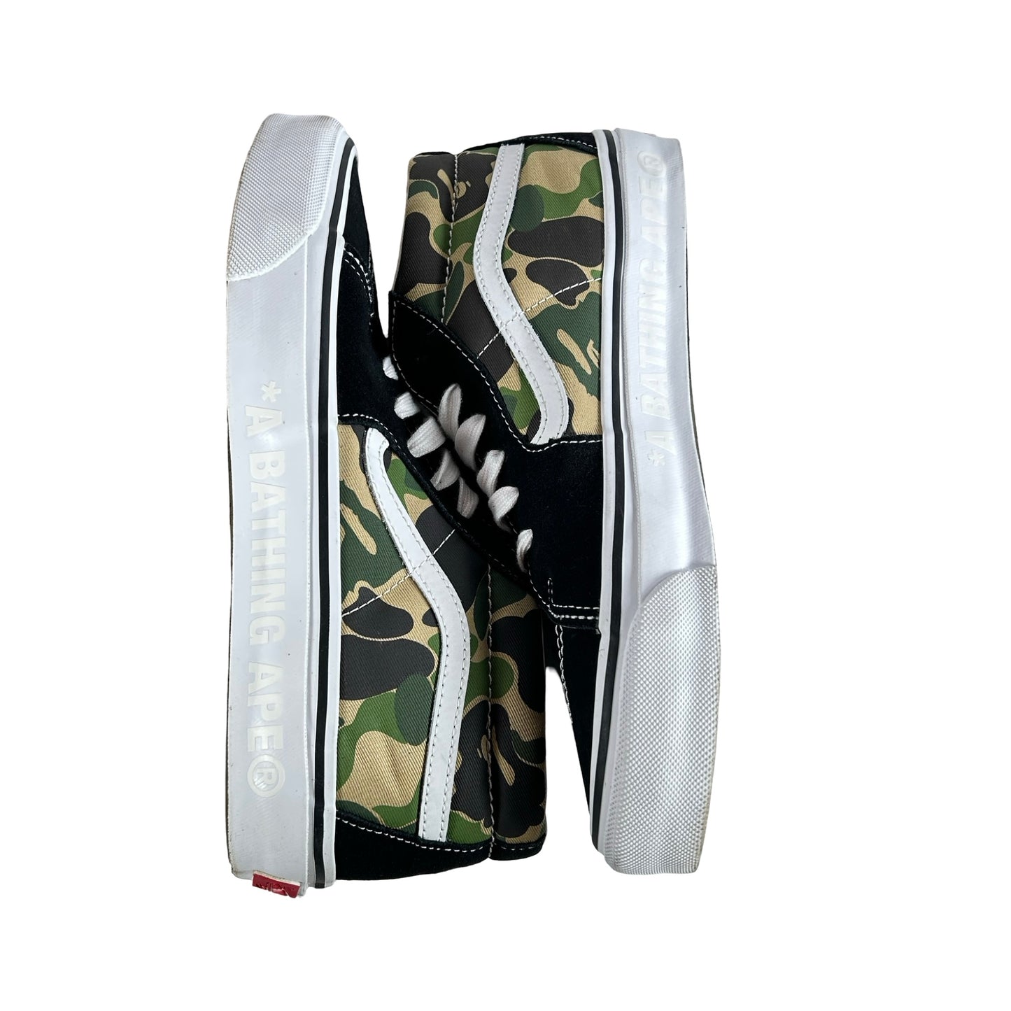 VN000MZGCX3 Vans LX Sk8-Mid Bape ABC Camo Black Green [USED] - 9 M (Used)