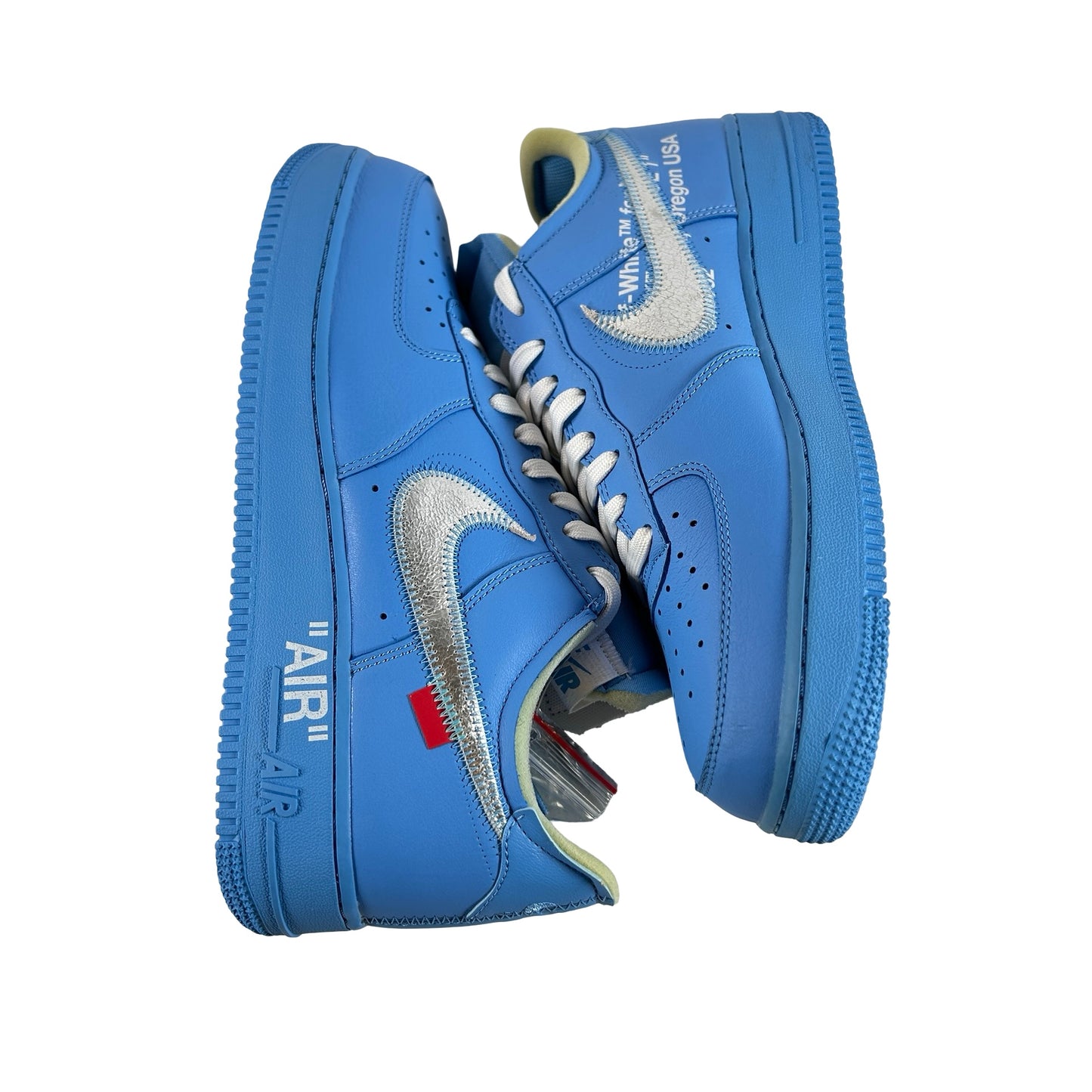 CI1173 400 Nike Air Force 1 Low Off-White MCA University Blue [CONDITIONAL] - 10 M (Yellowing) (Missing Zip Tie) (Damaged Box)