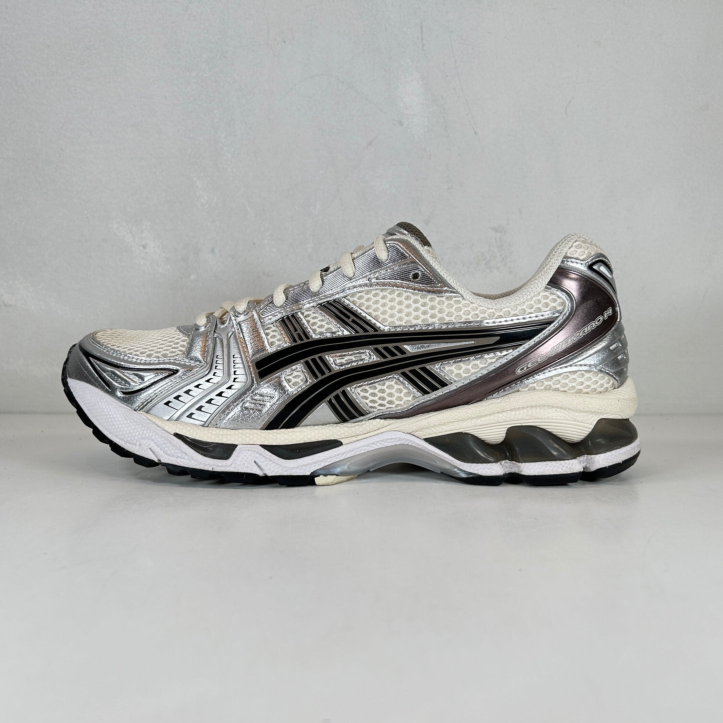 1201A019 108 ASICS Gel-Kayano 14 Cream Black Metallic Plum [USED 