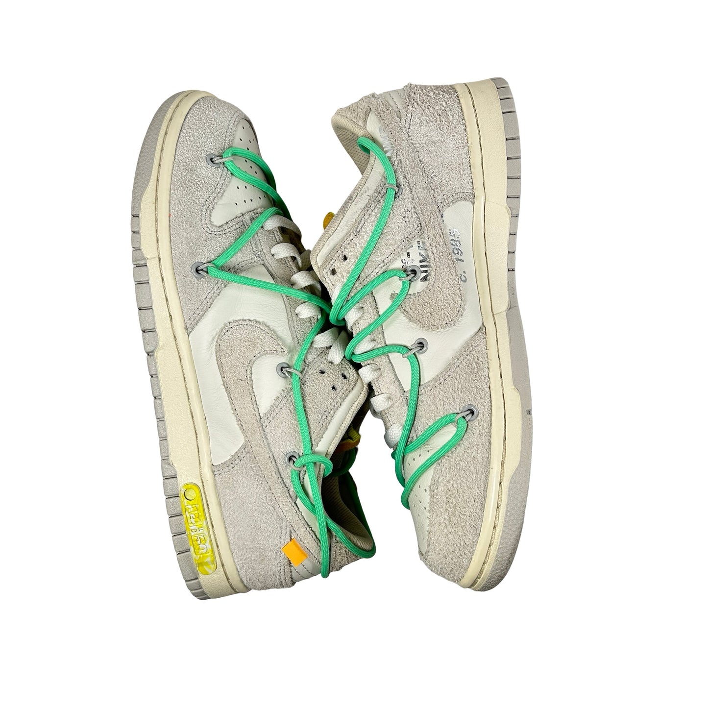 DJ0950 106 Nike Dunk Low Off-White Lot 14 [USED] - 8 M (Used)