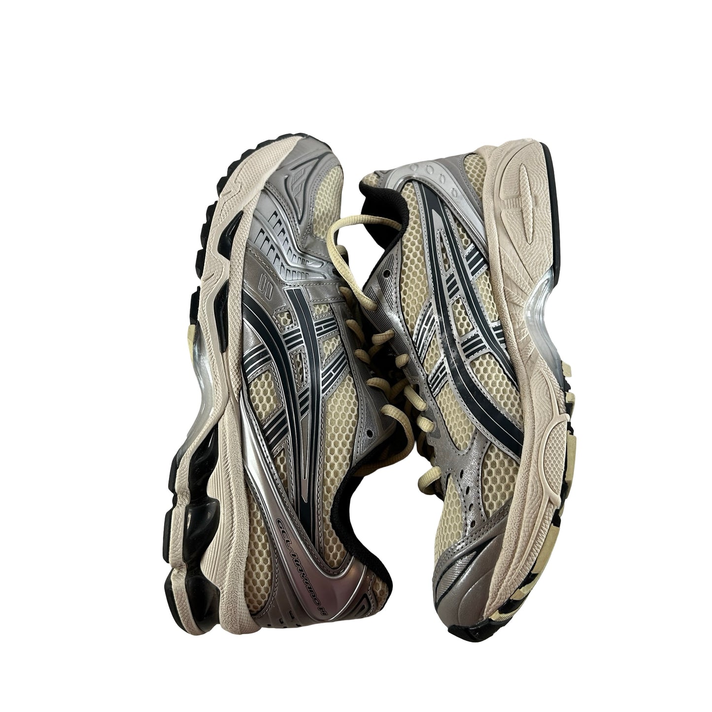 1203A537 250 ASICS Gel-Kayano 14 Oyster White Steeple Grey [USED] - 8.5 M (Used)