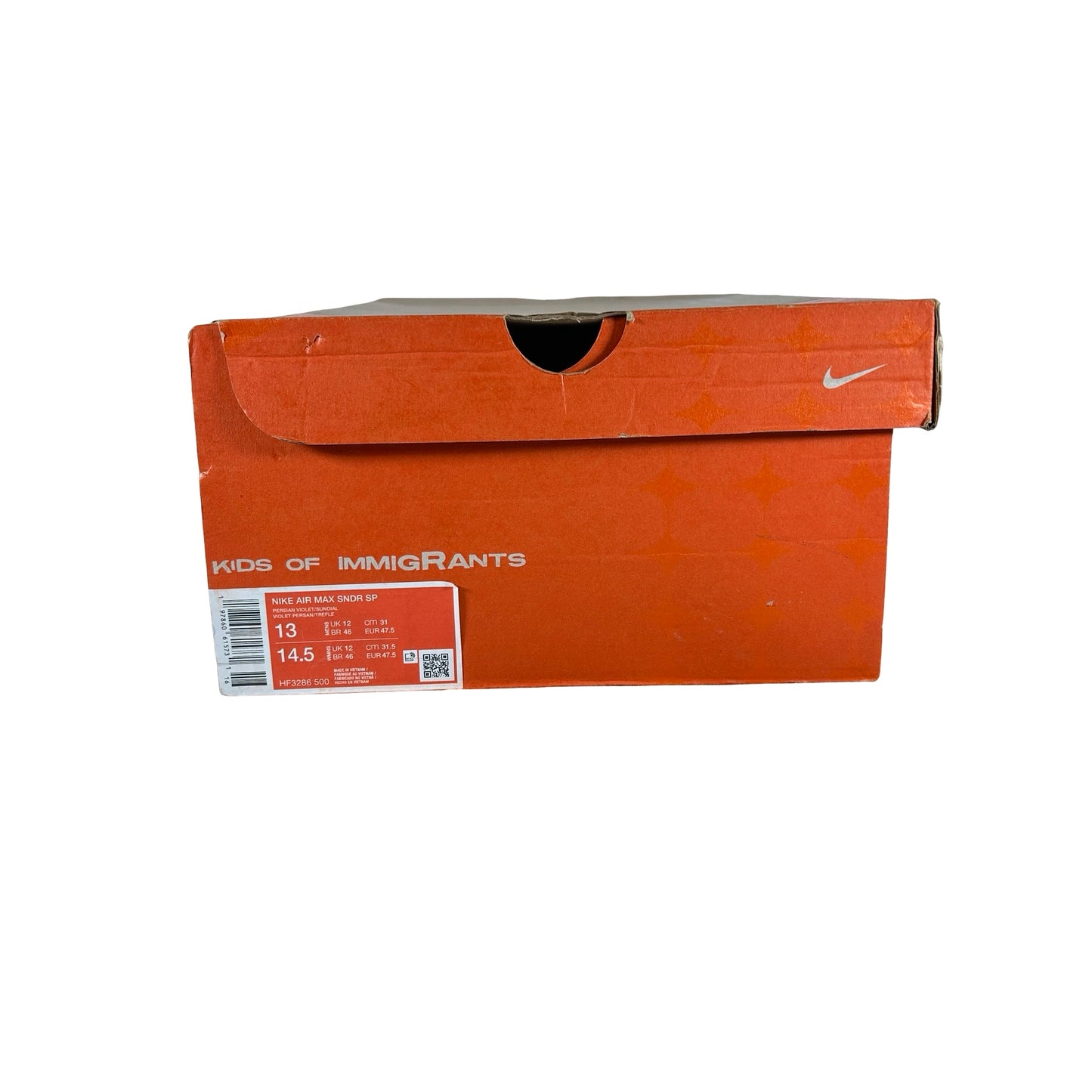 HF3286 500 Nike Air Max Sunder SP Kids of Immigrants Sun Down [USED] - 13 (Used)