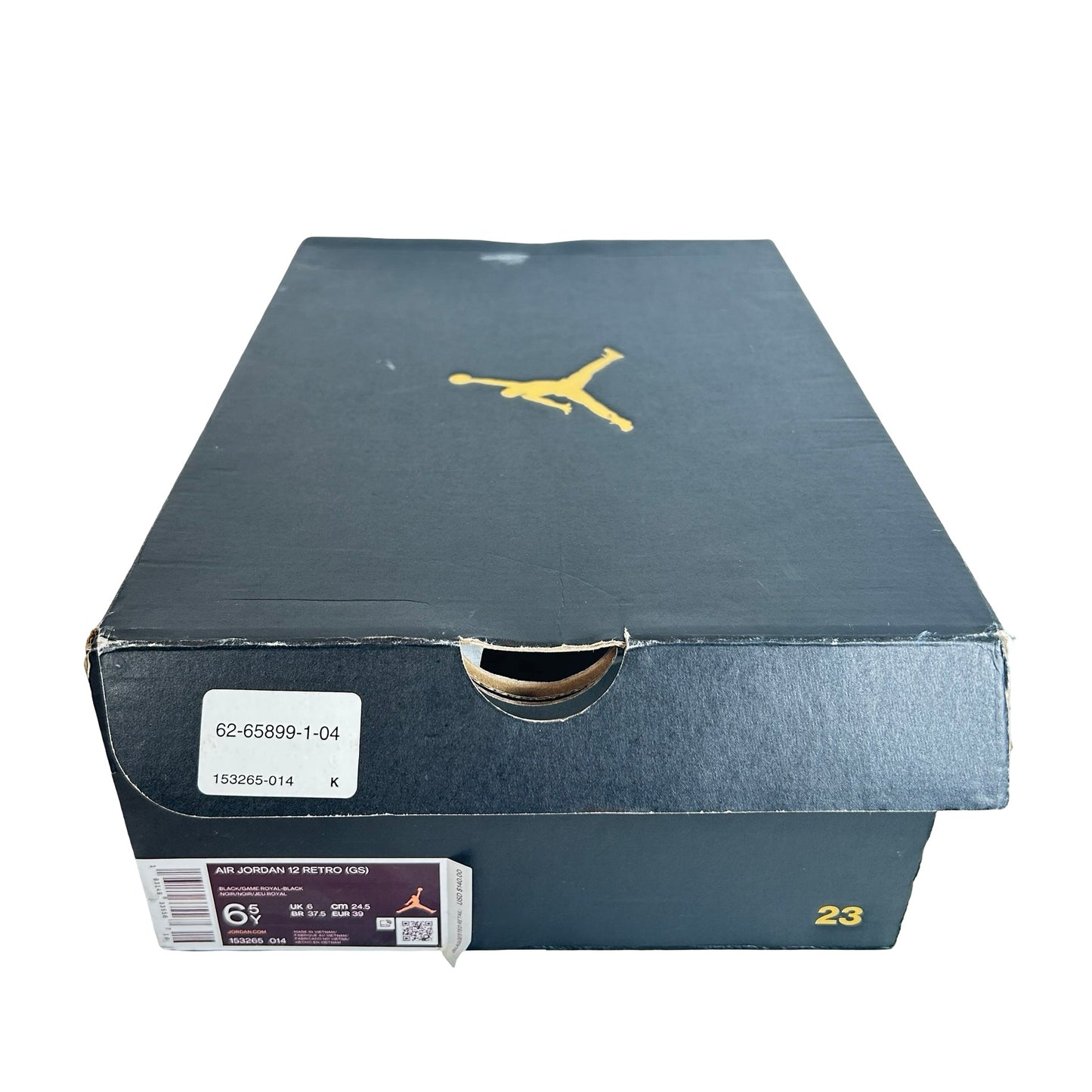 153265 014 Jordan 12 Retro Black Game Royal (GS) [USED] - 6.5 Y (Used)