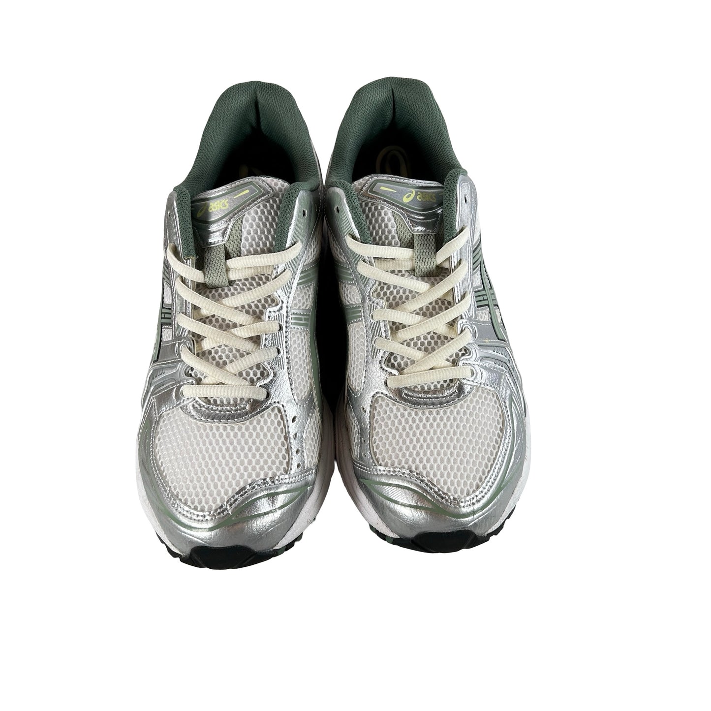 1201A019 107 ASICS Gel-Kayano 14 White Pure Silver Slate Grey Sage [USED] - 10.5 M (Used)