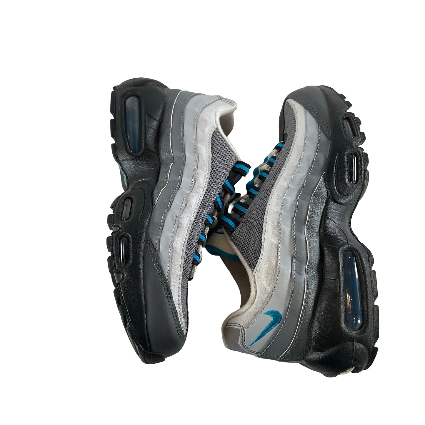 CJ3906 002 Nike Air Max 95 Recraft Grey Laser Blue (GS) [USED] - 5 Y (Used) (No Box)