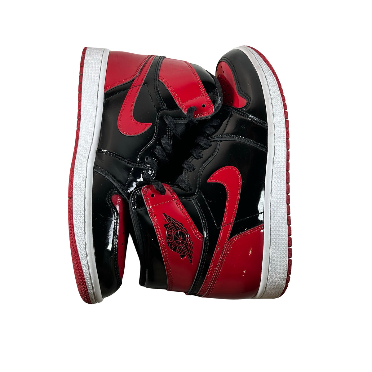 555088 063 Jordan 1 Retro High OG Patent Bred [USED] - 9 M (Used2) (No Box2)