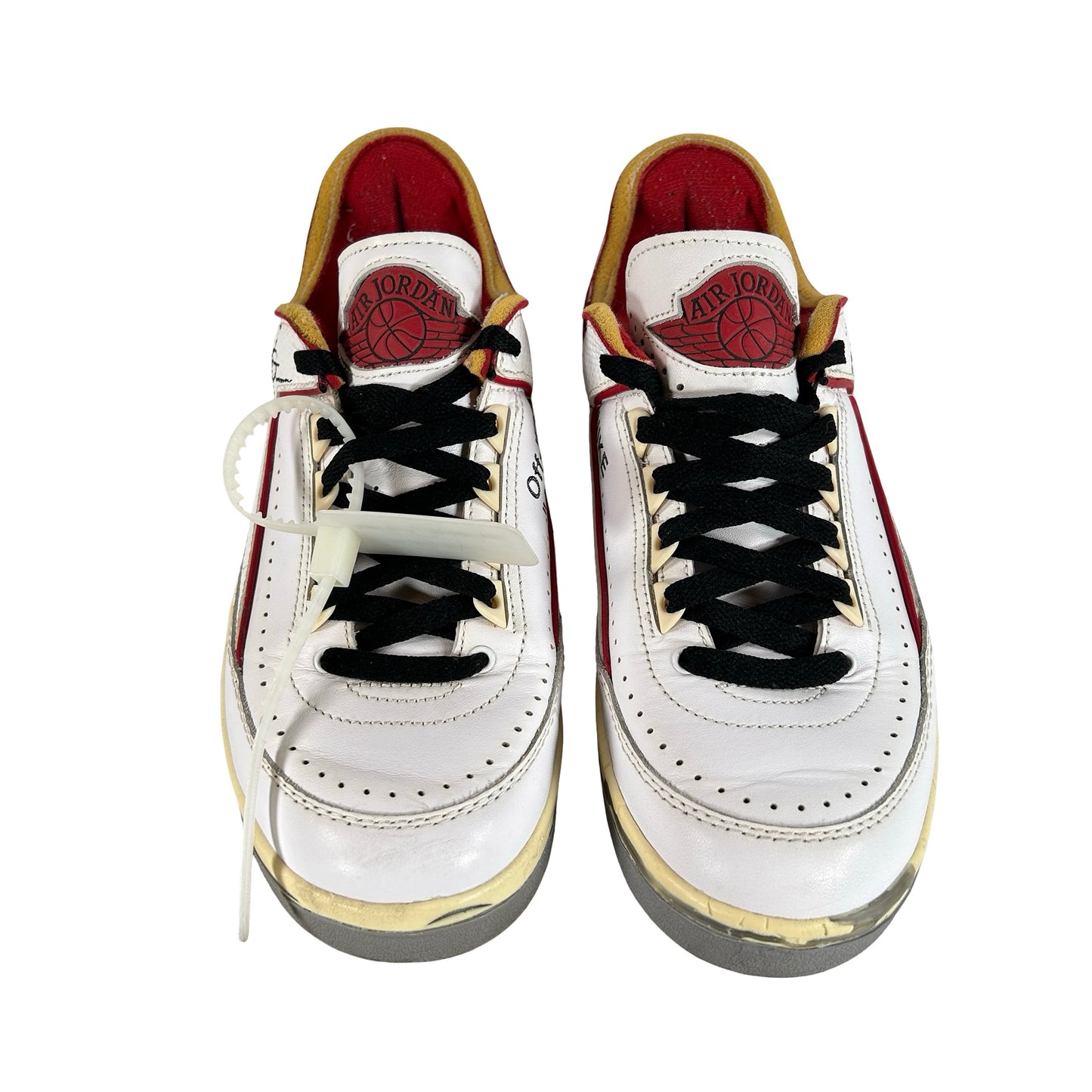 DJ4375 106 Jordan 2 Retro Low SP Off-White White Red [USED] - 7 M (Used) (No Box)