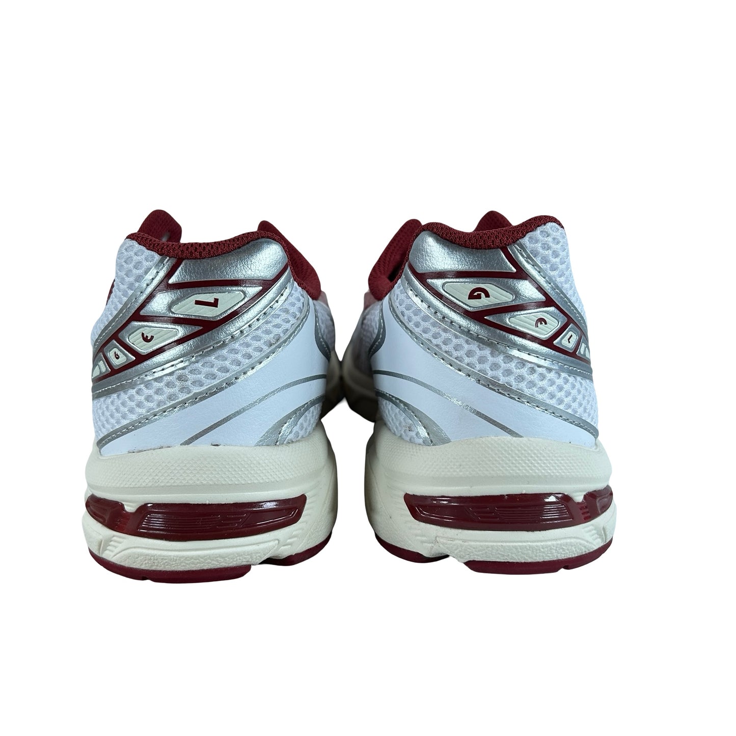 1201A518 100 ASICS Gel-1130 White Red Dahlia (Women's) [USED] - 8 W / 6.5 M (Used)