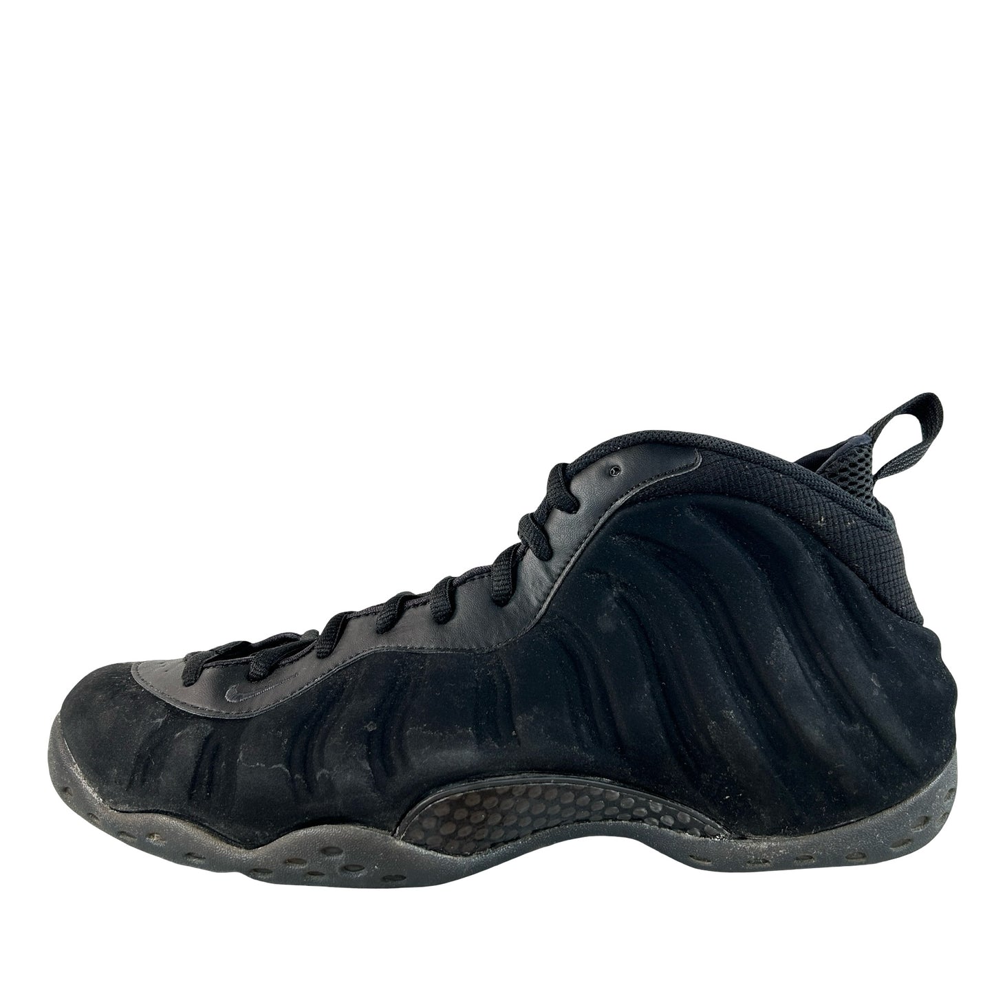 575420 006 Nike Air Foamposite One Black Suede [USED] - 14 M (Used) (No Box)
