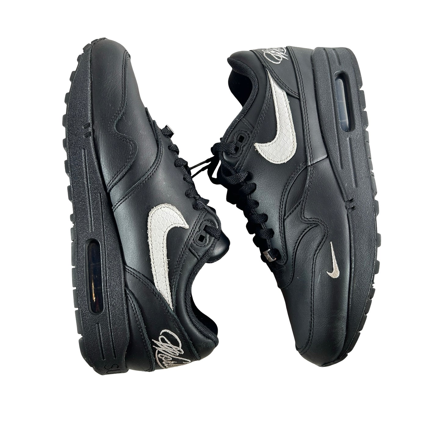 HF8813 001 Nike Air Max 1 '87 SP Supreme Black White [USED] - 9 M (Used) (Replace Box) (No Insoles)