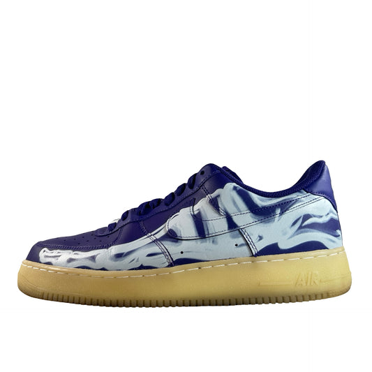 CU8067 500 Nike Air Force 1 Low '07 QS Purple Skeleton Halloween [USED] - 12 M (Used)