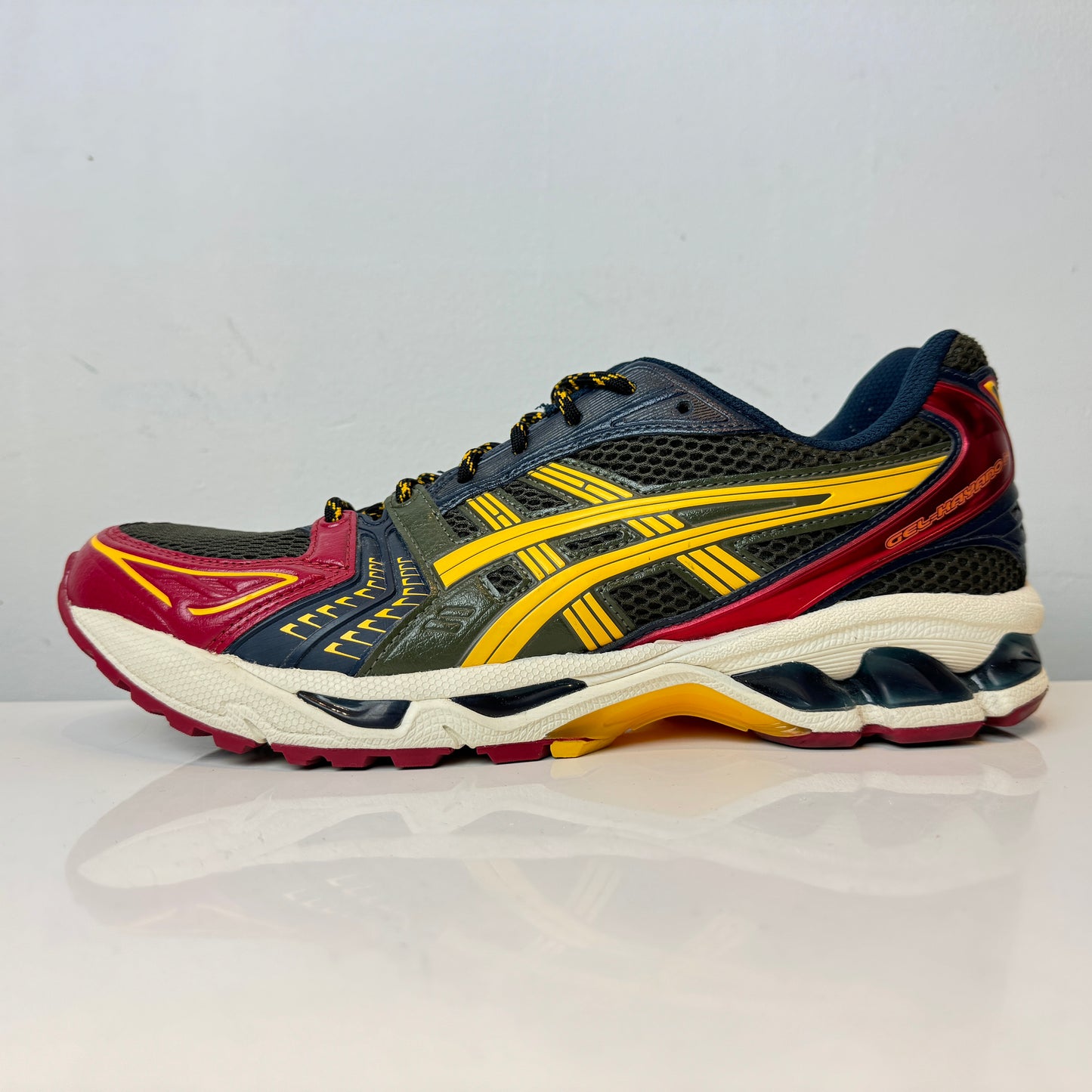 1201A019 301 ASICS Gel-Kayano 14 Olive Canvas Honey [USED] - 9.5 M (Used) (No Box)