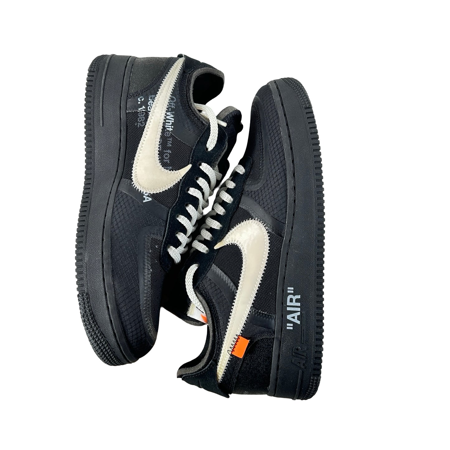 AO4606 001 Nike Air Force 1 Low Off-White Black White - 8.5 M (Swooshes Slightly Yellowing) (Damaged Box)