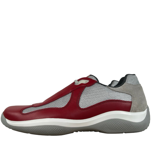 PS0906 5RU F0011 Prada America’s Cup Original Sneakers Rosso Red [USED] - PRADA 8 / US 9 M (Used2)