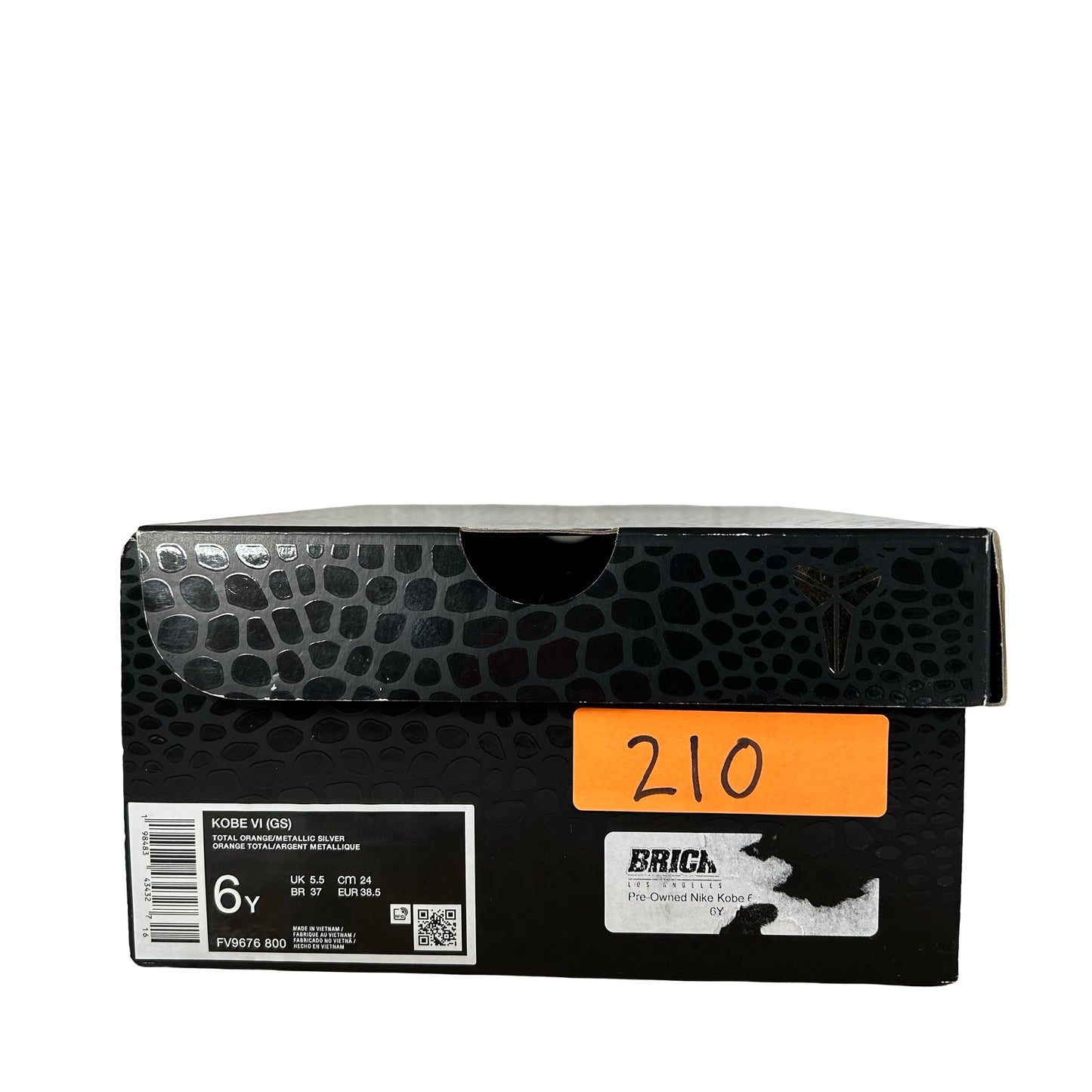 FV9676 800 Nike Kobe 6 Protro Total Orange GS [USED] - 6 Y (Used)