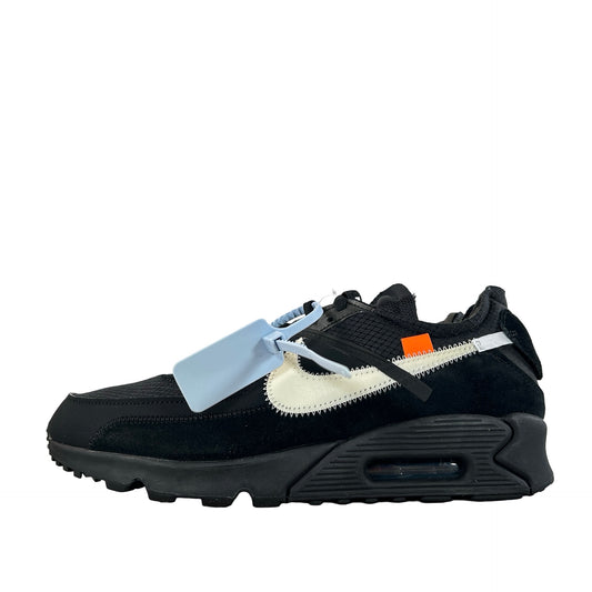 AA7293 001 Air Max 90 Off-White Black - 10.5 M (Swooshes Slightly Yellowing)